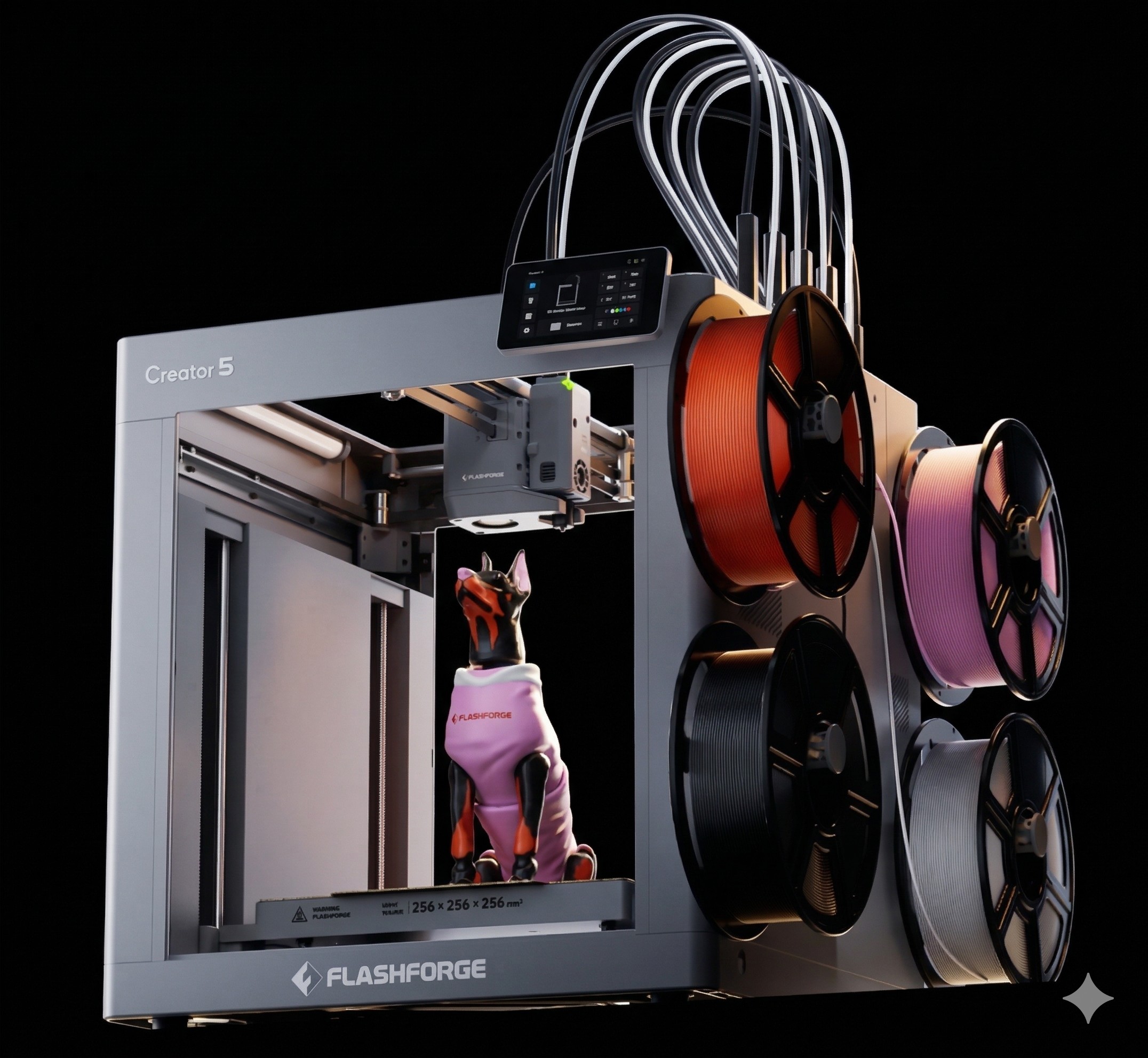 Flashforge Creator 5 3D-Drucker mit 4 Toolheads