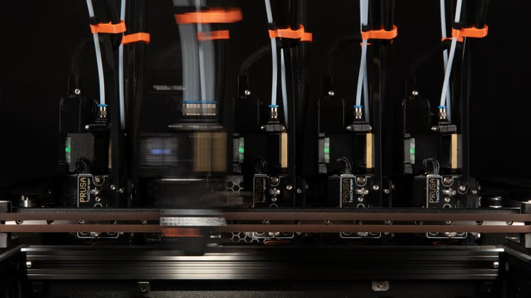 Detailansicht der Prusa XL Druckköpfe